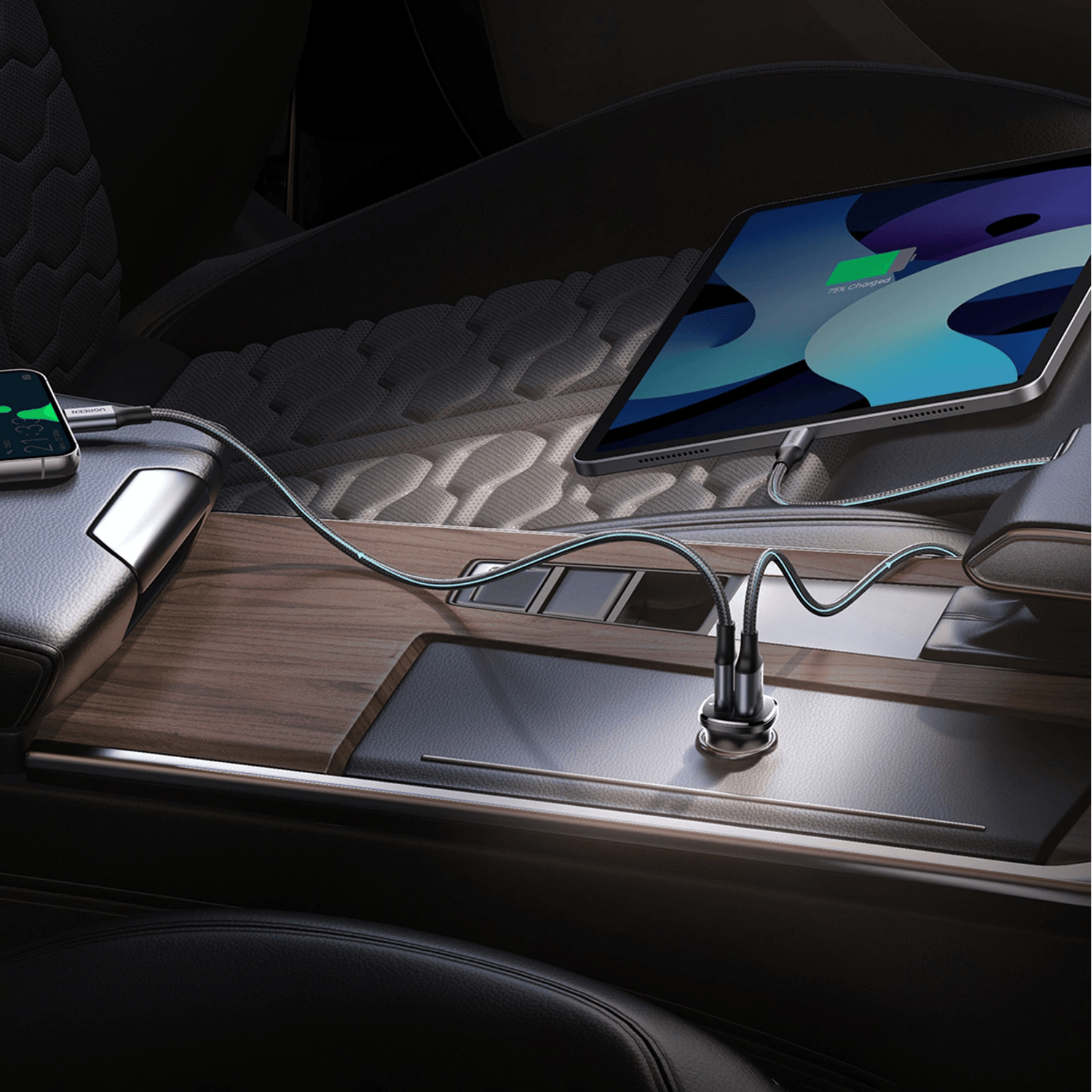 UGREEN Car Charger Fast Charging 30W 2Ports-3