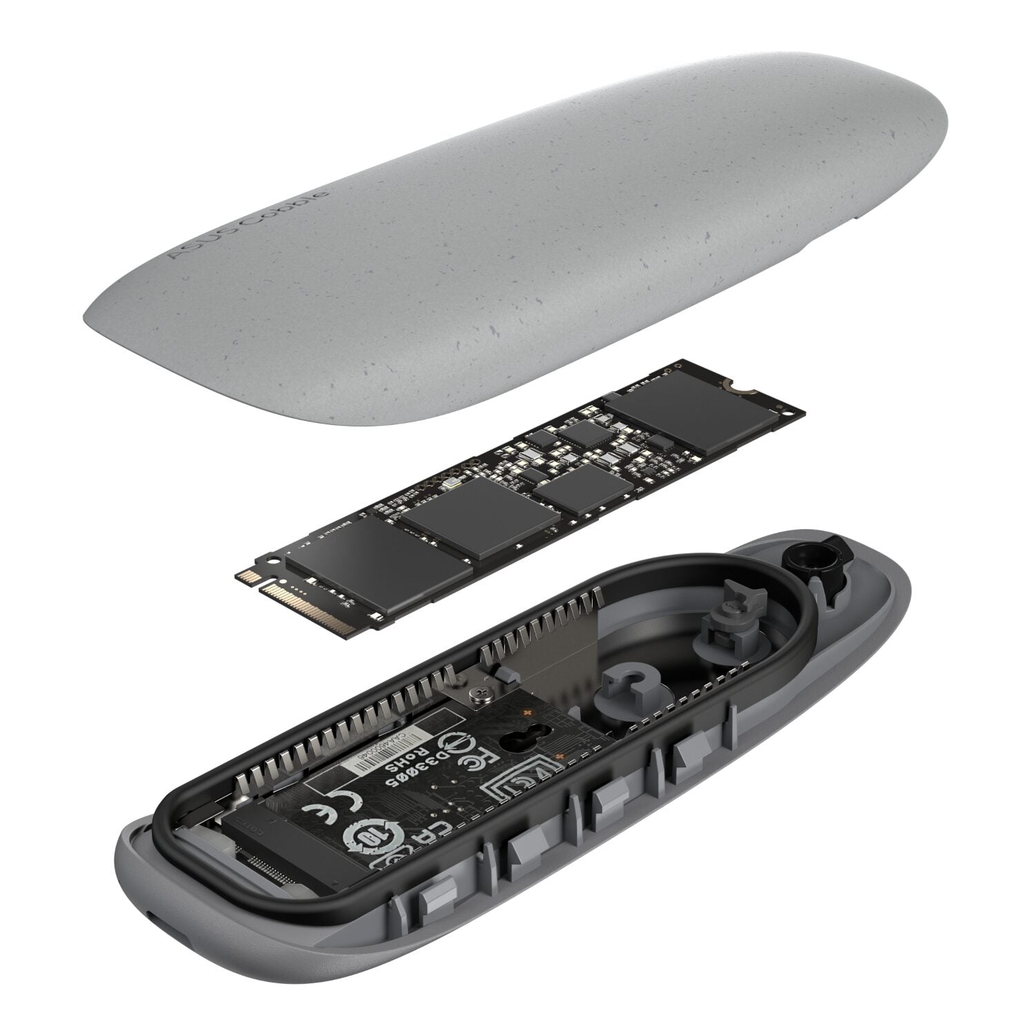 Asus Cobble M.2 SSD Enclosure - Grey-5