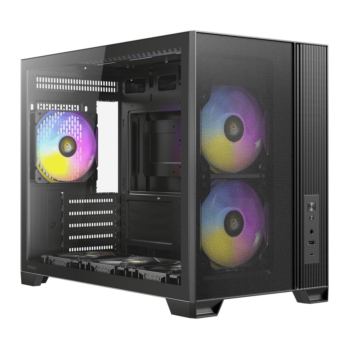 Antec FLUX M Micro-ATX Mini-Tower Gaming Chassis - Black-0