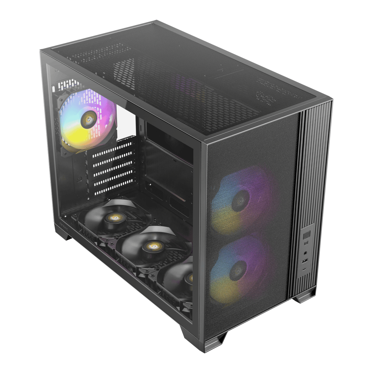 Antec FLUX M Micro-ATX Mini-Tower Gaming Chassis - Black-4