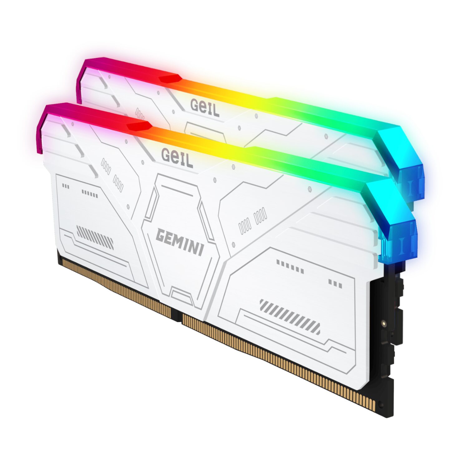 Geil Gemini RGB 64GB KIT(2X32GB) 6400MHz DDR5 Desktop Gaming Memory - White-3