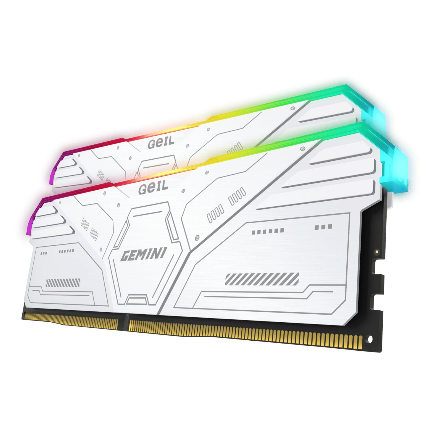 Geil Gemini RGB 64GB KIT(2X32GB) 6400MHz DDR5 Desktop Gaming Memory - White-2