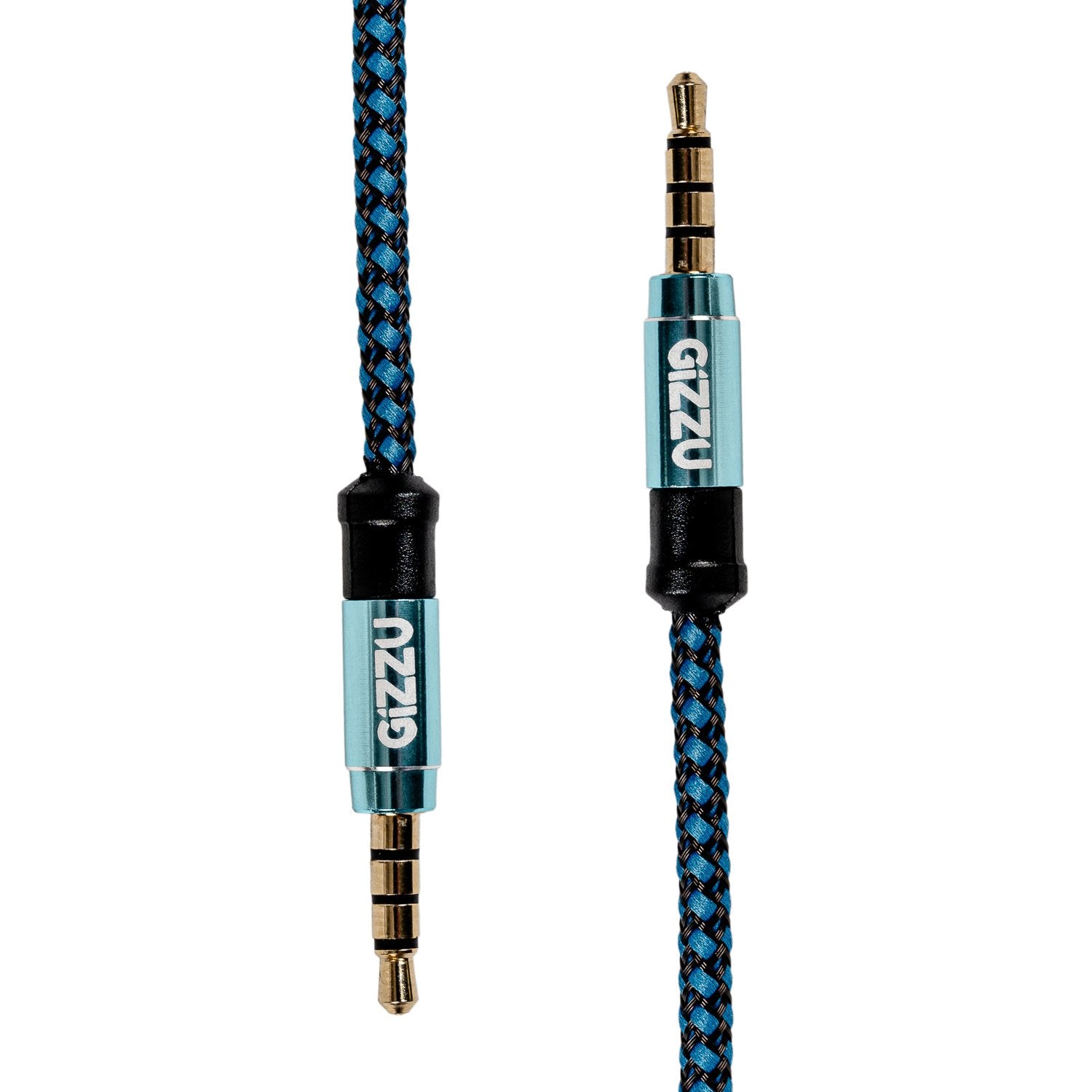 Gizzu 3.5mm AUX Cable 1.5m - Black/Blue-1