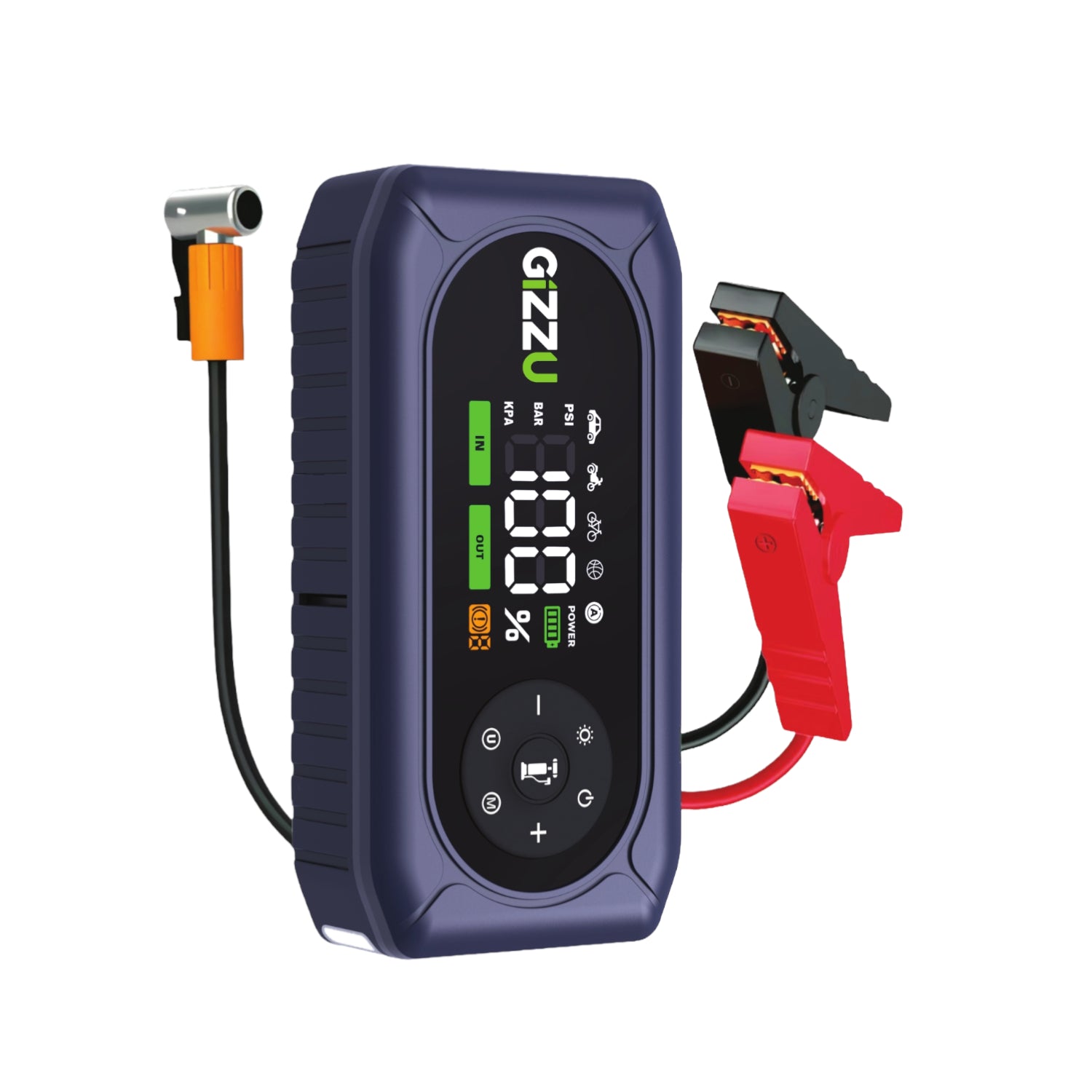 Gizzu 4-in-1 Jump Starter and Air Compressor-0