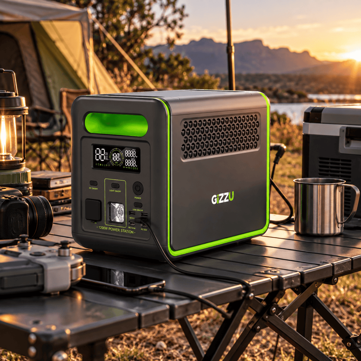 Gizzu HERO MAX 1024WH/1000W UPS Power Station With App-3