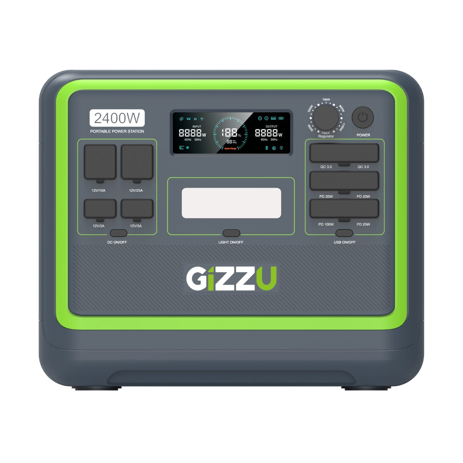 Gizzu Hero Pro 2048Wh/2400W UPS Power Station With App-6
