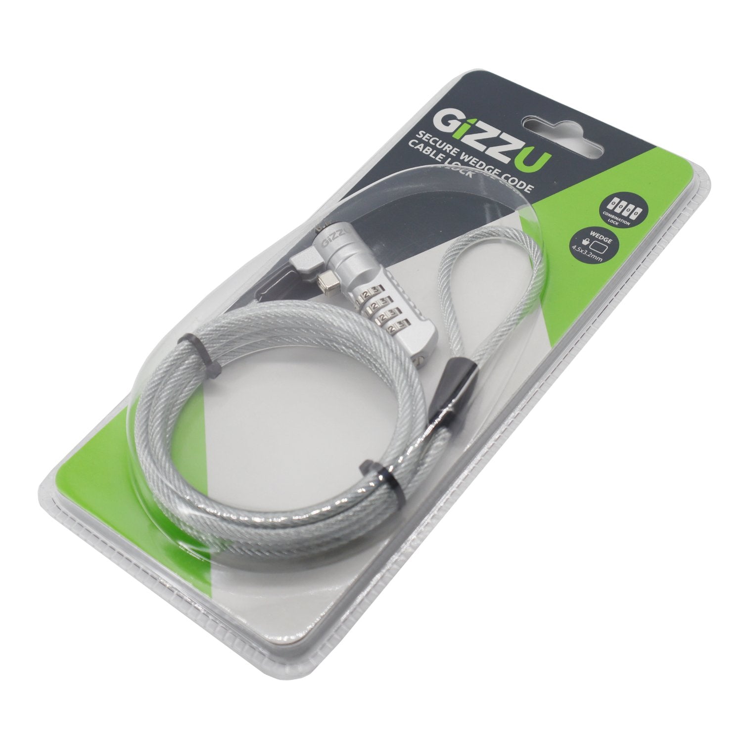 Gizzu 1.8m Wedge Combination Lock Security Cable-3