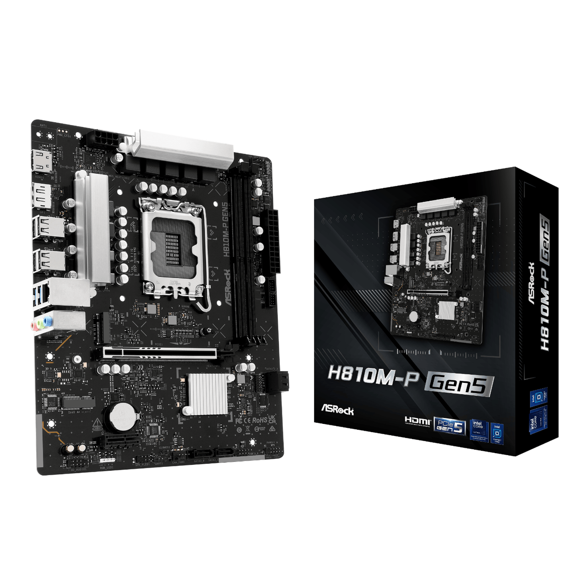 ASROCK H810M-P Gen 5 Intel LGA 1851 M-ATX Motherboard-0