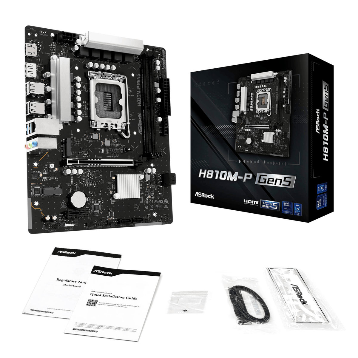 ASROCK H810M-P Gen 5 Intel LGA 1851 M-ATX Motherboard-6