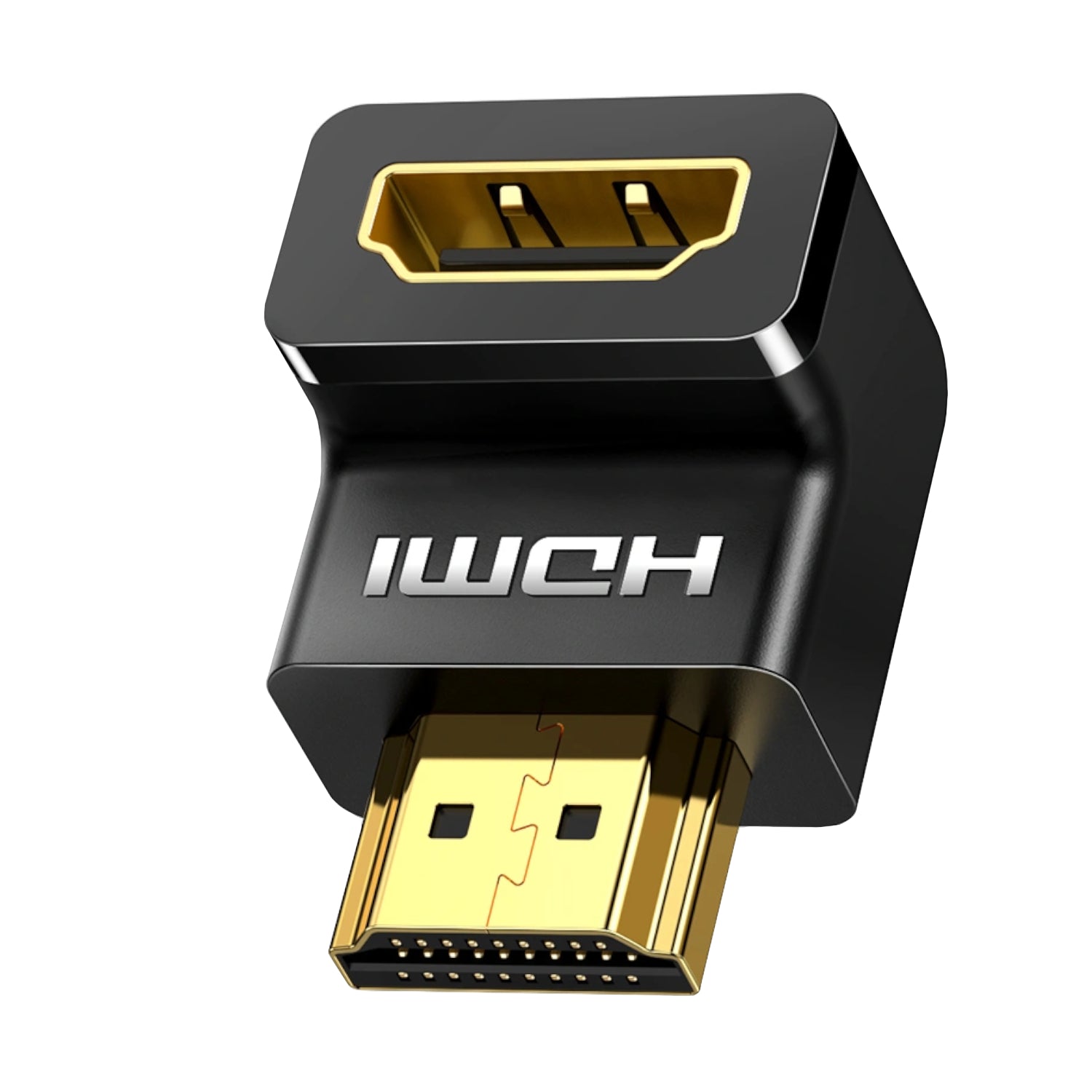 UGreen HD112 HDMI 4K Male to Female Down-angled Connector - Black-0