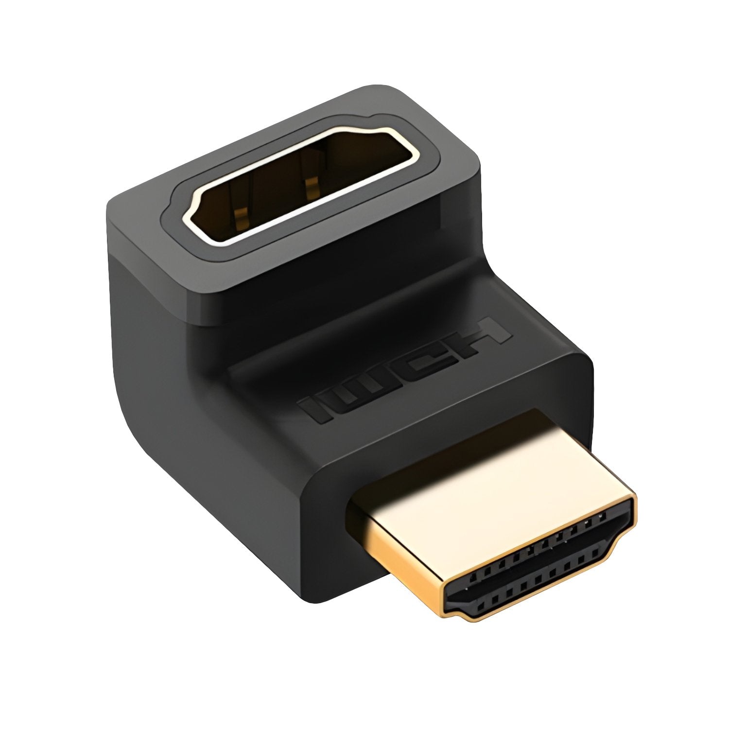 UGreen HD112 HDMI 4K Male to Female Up-angled Connector - Black-1