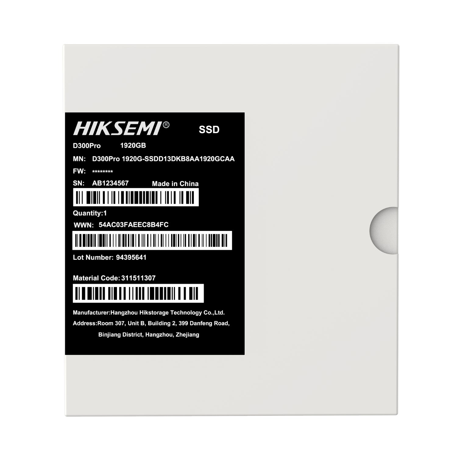 Hiksemi D300 PRO Tantalum Capacitor 1920GB SATA III Enterprise SSD-3