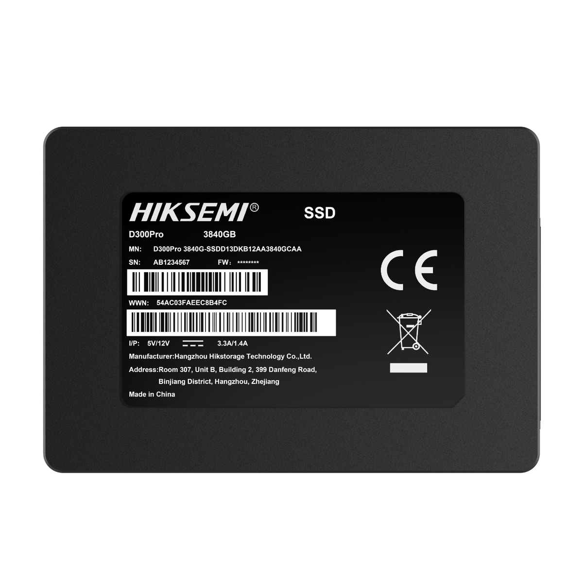 Hiksemi D300 PRO Tantalum Capacitor 3840GB SATA III Enterprise SSD-1