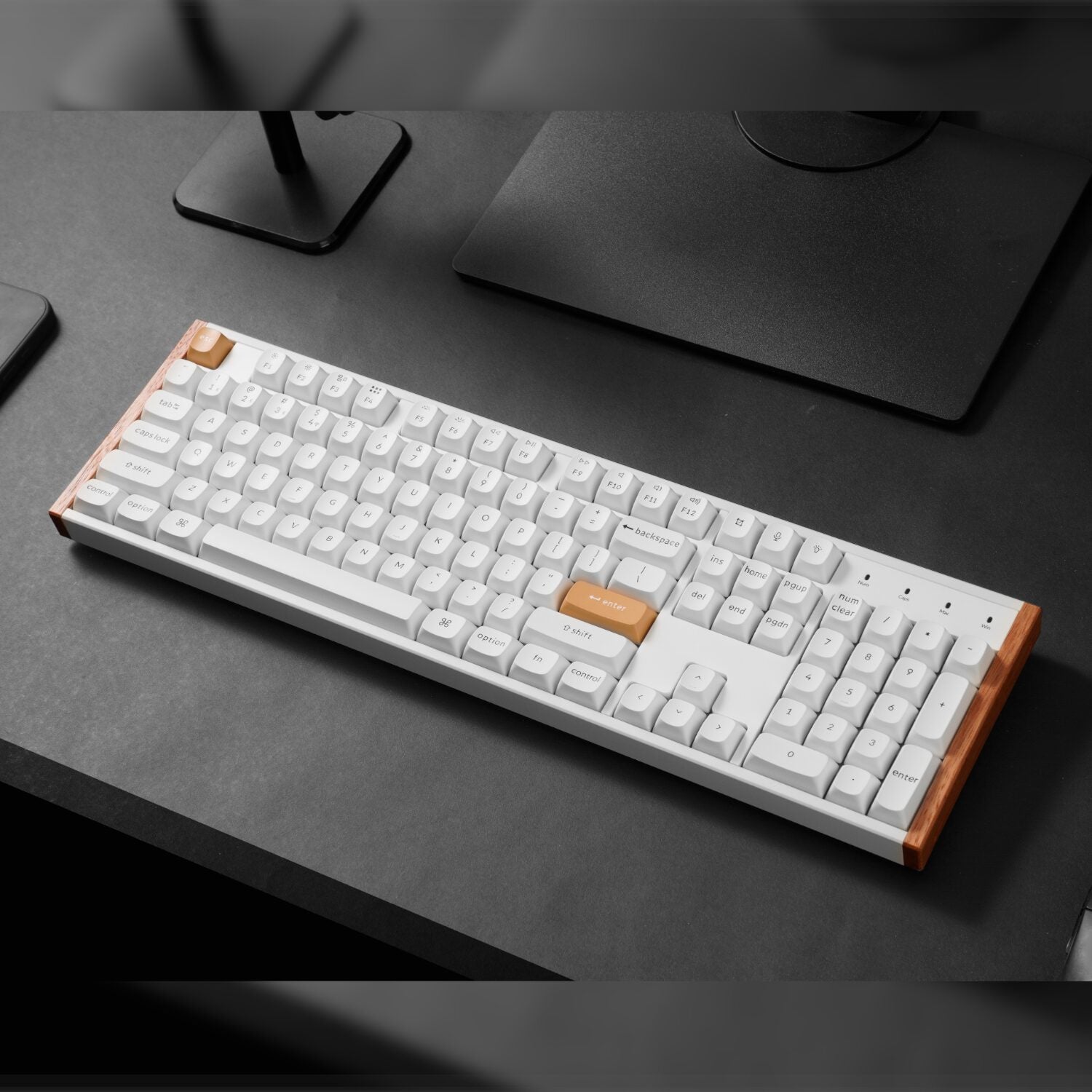 Keychron K10 HE Special Edition Full-size Hot-Swap Gateron Dbl-Rail Nebula Switch RGB Wireless Keyboard - White (Wood + Al)-6