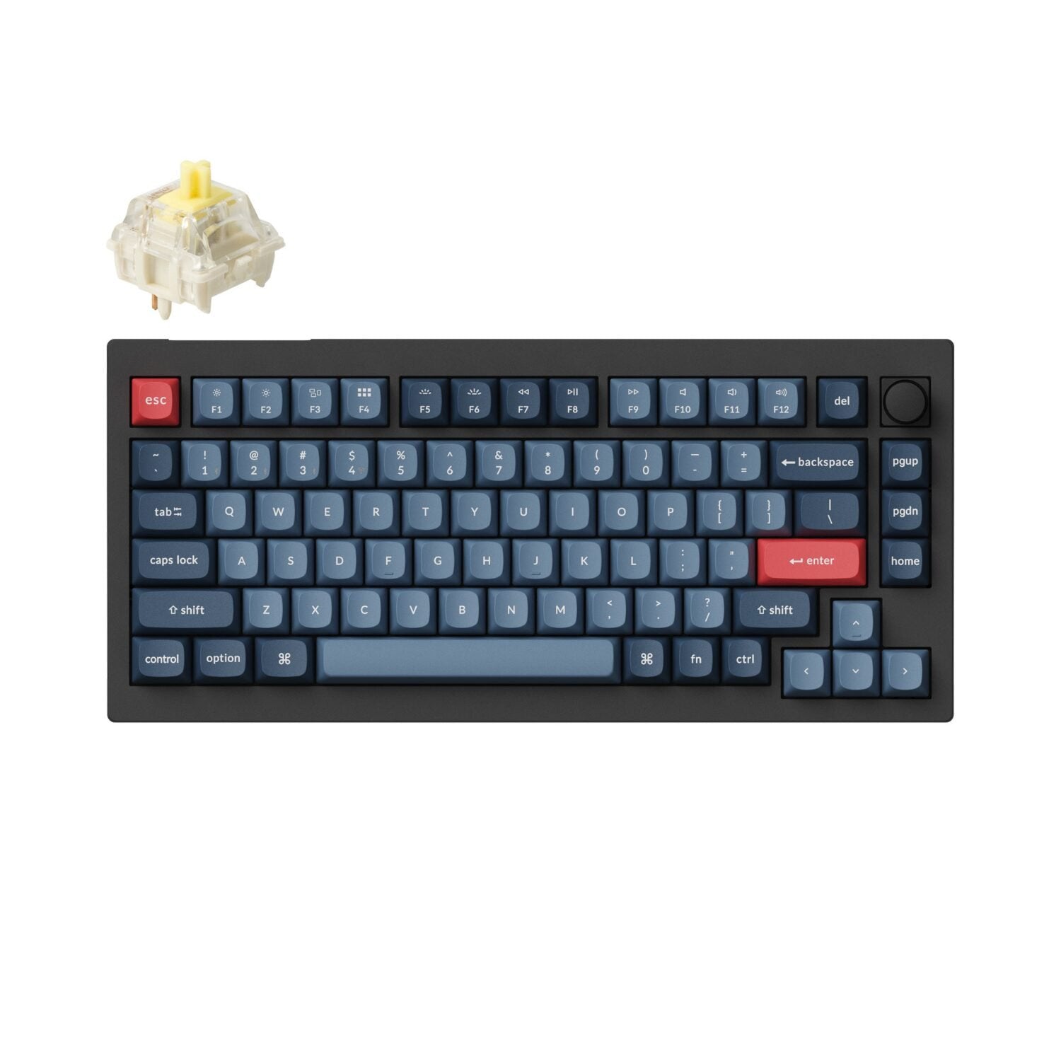 Keychron V1 Max QMK/VIA BAN Wireless Custom Mechanical Keyboard - Black-0