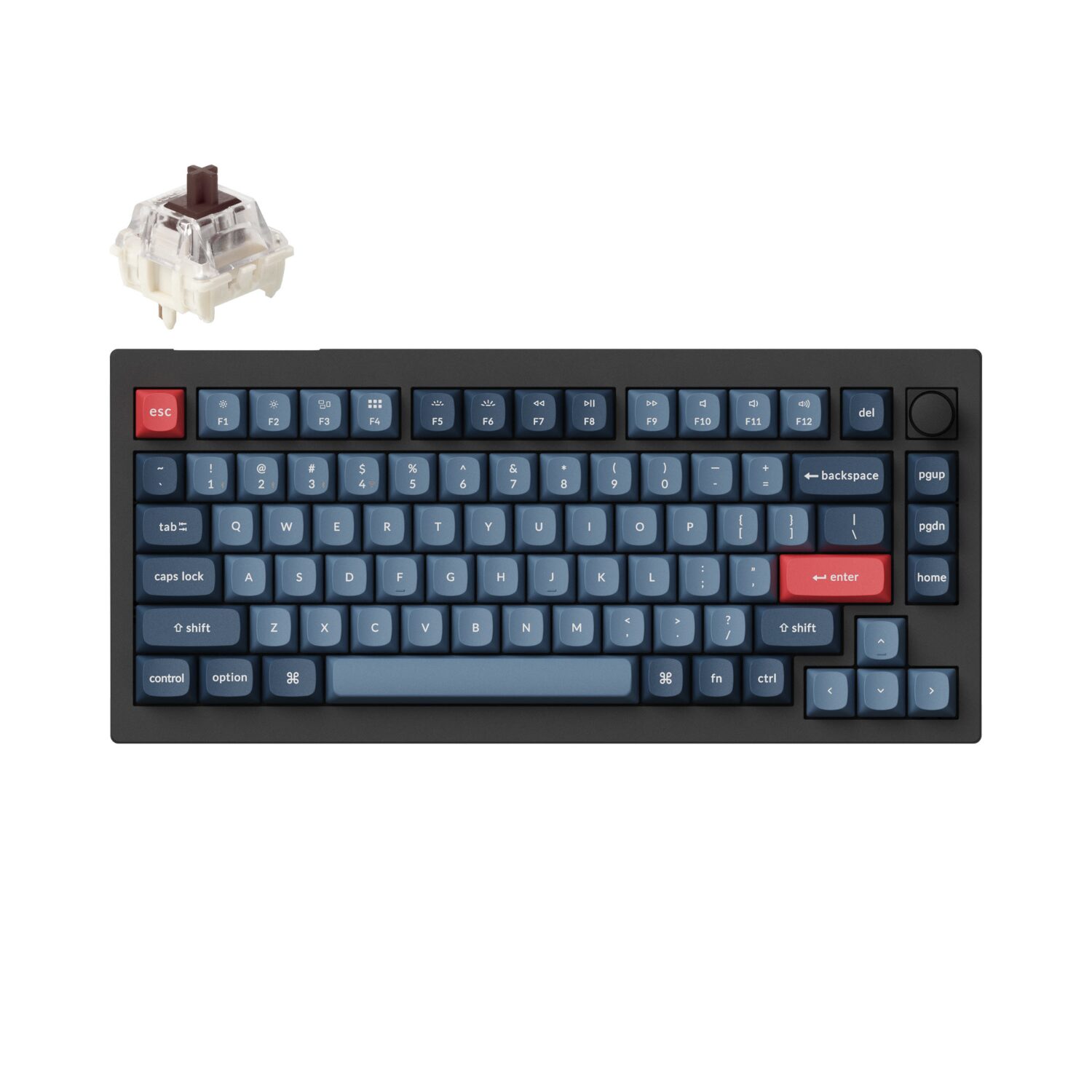 Keychron V1 Max QMK/VIA BRO Wireless Custom Mechanical Keyboard - Black-0