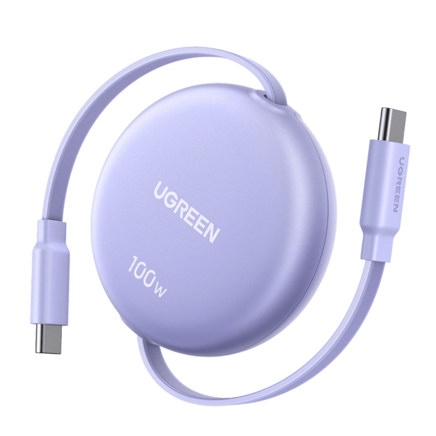 UGREEN 100W Fast Charging Retractable USB Type-C Cable 1M - Purple-0