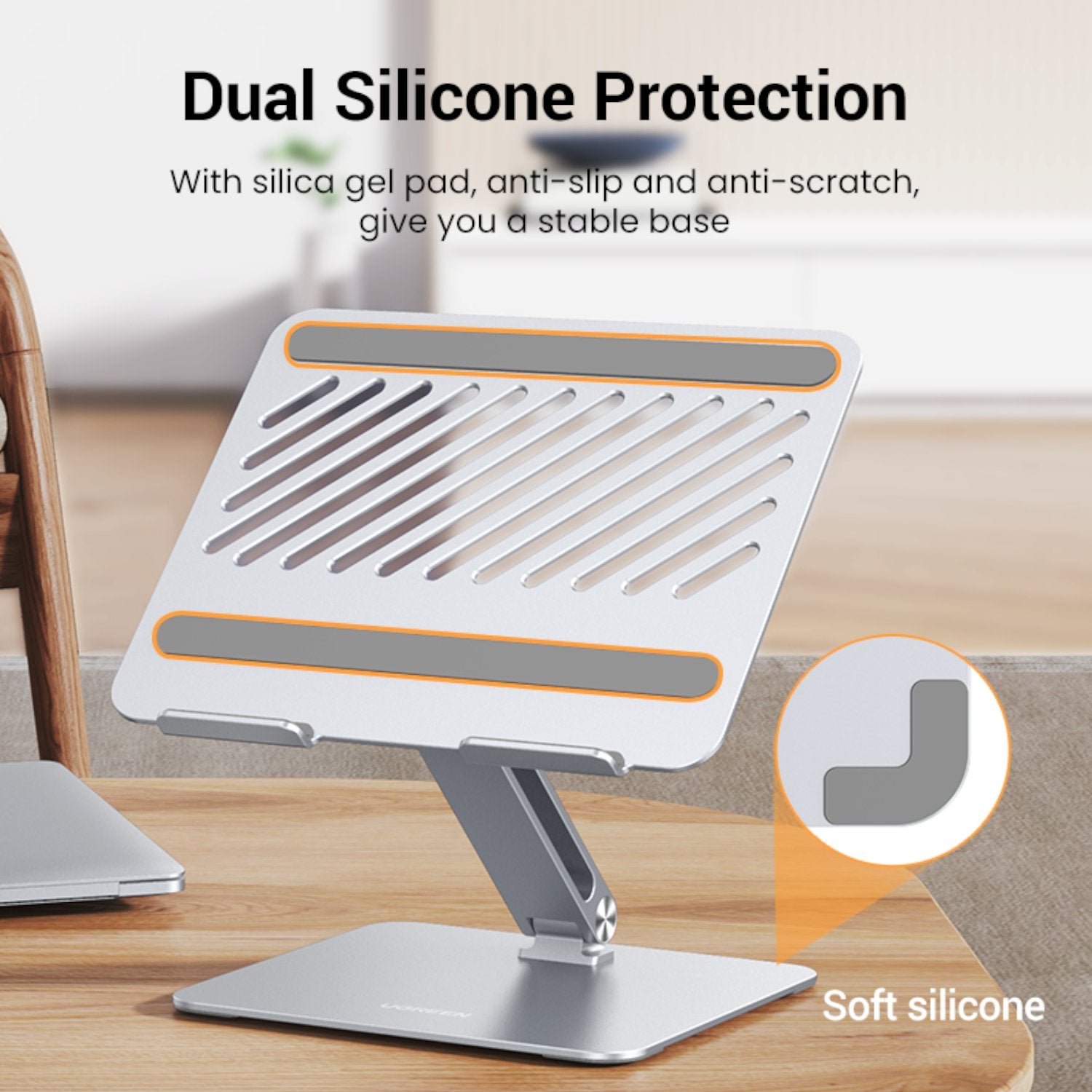 UGREEN Adjustable Laptop Stand (Silver)-1