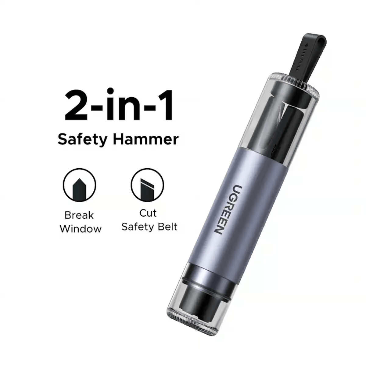 UGREEN 2-in-1 Car Window Breaker and Safety Belt Cutter-1