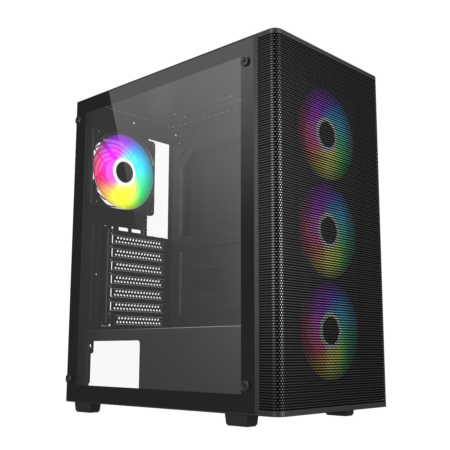 FSP M220 ATX Mid Tower Gaming Chassis - Black-3