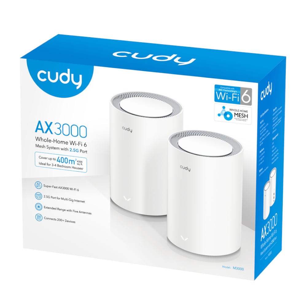 Cudy AX3000 Wi-Fi 6 Mesh Kit 2 Pack - White-4