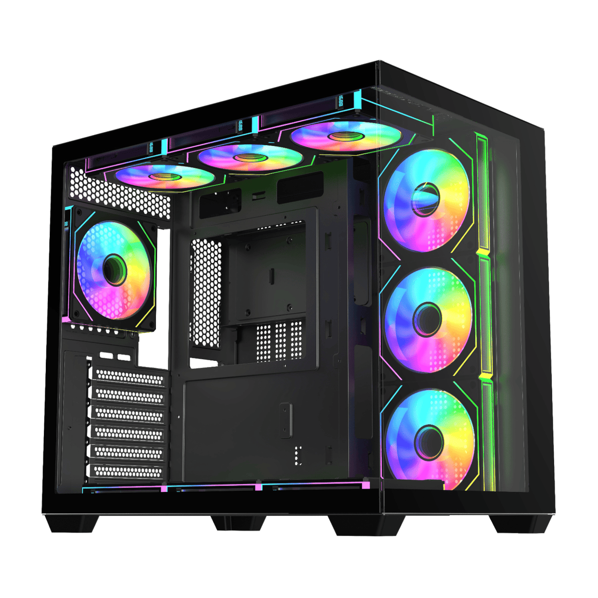 FSP M341 ARGB ATX Mid Tower Gaming Chassis - Black-0