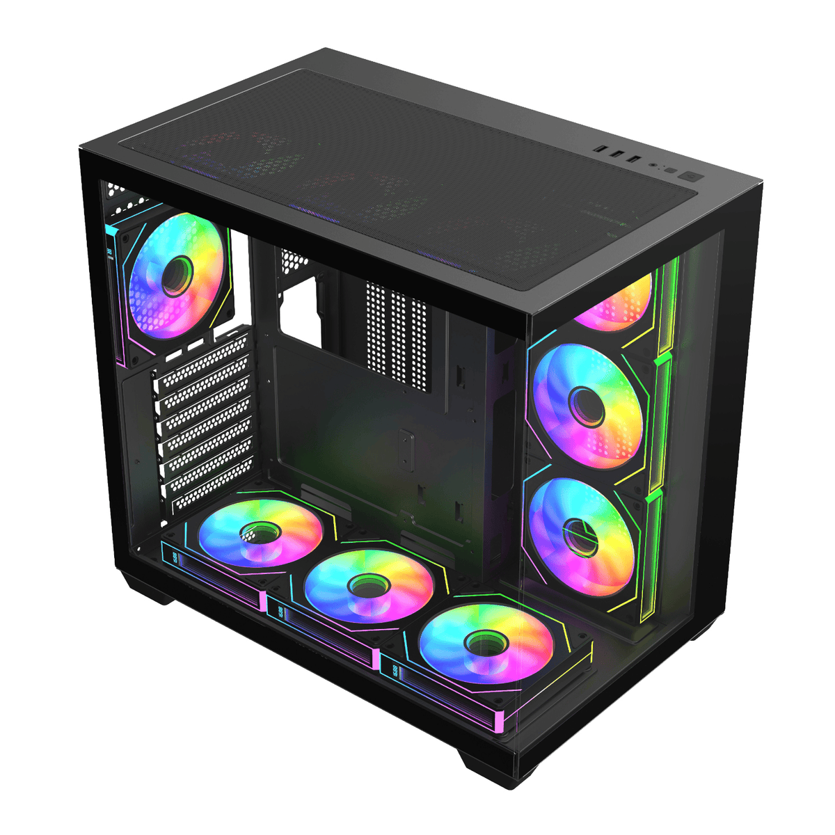 FSP M341 ARGB ATX Mid Tower Gaming Chassis - Black-3