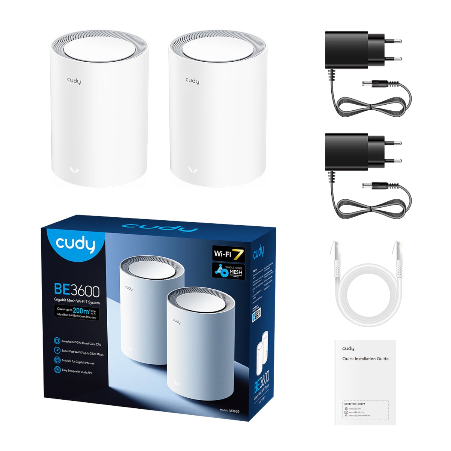 Cudy BE3600 Gigabit Mesh Wi-Fi 7 System (M3600) – 2 Pack-4