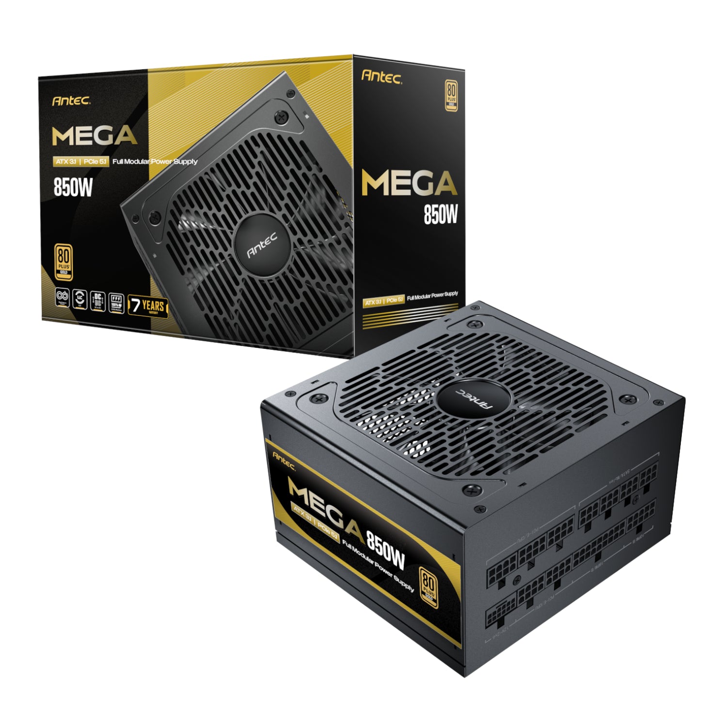 Antec MEGA 850W 80 PLUS Gold ATX3.1 PCIE 5.1 Fully Modular Power Supply-0