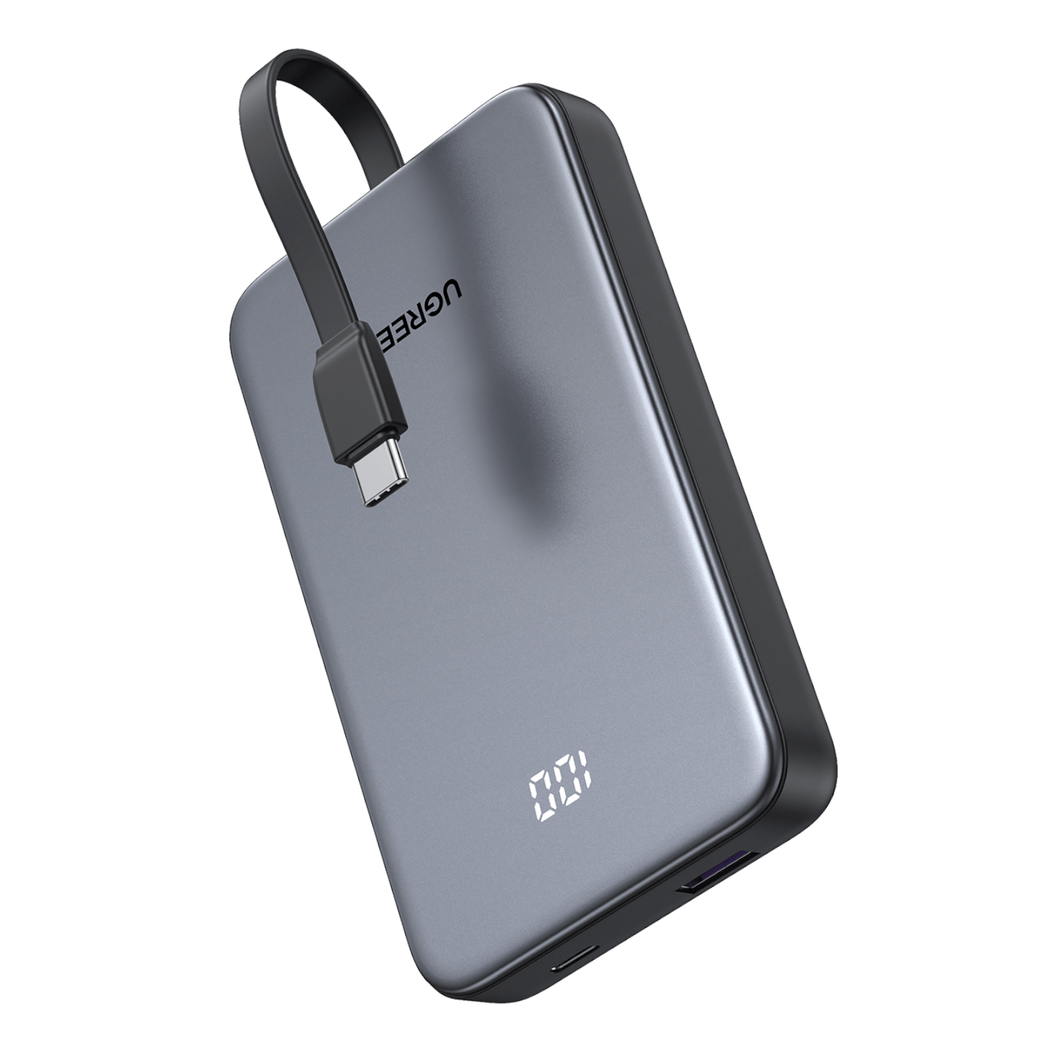 UGREEN 10000mAh 20W Power Bank with Built-in Cable-1