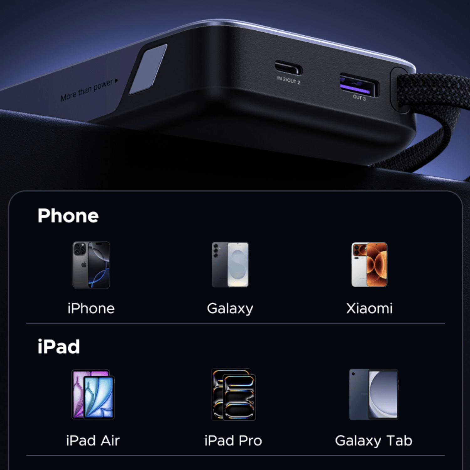 UGREEN Nexode Power Bank 20000mAh 55W with built-in USB Type-C Cable-6
