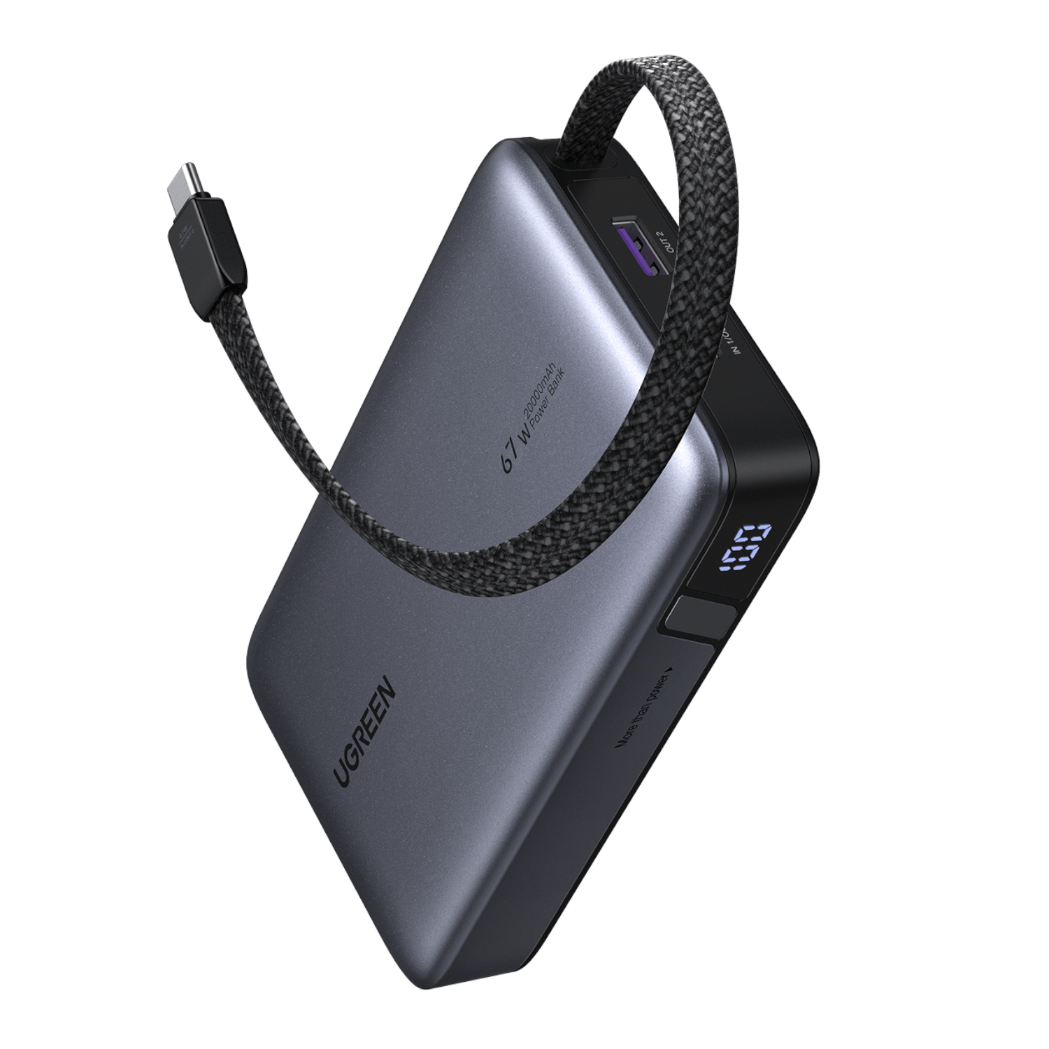 UGREEN 20000mAh 67W Nexode Power Bank with Built-in Cable-0