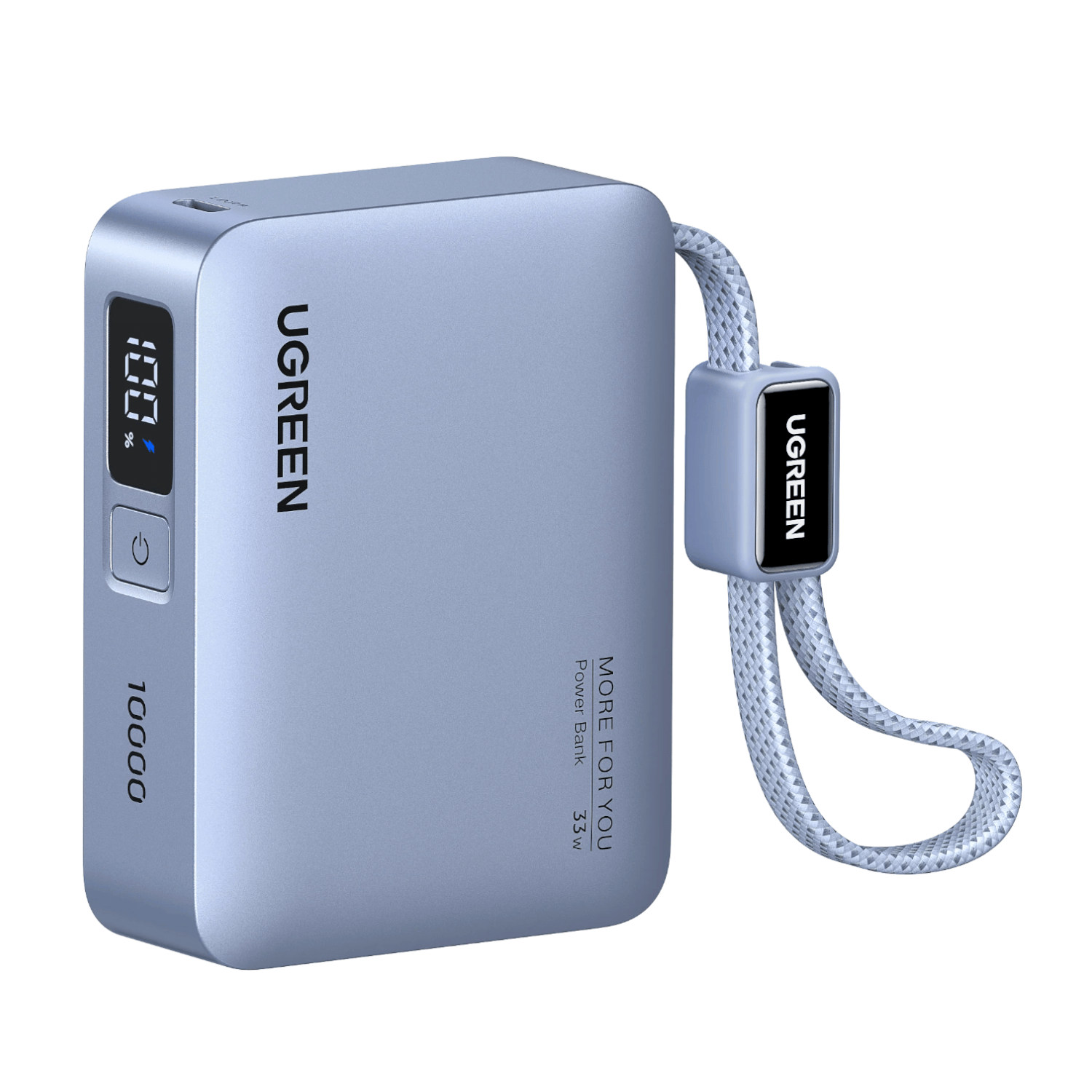 UGreen Nexode 10000mAh 30W Power Bank with Built-in USB Type-C Cable-0