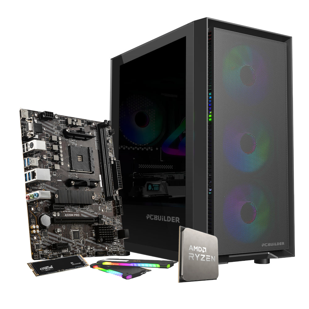 PCBuilder AMD Ryzen 5 5600GT DEFENDER Windows 11 Gaming PC-11