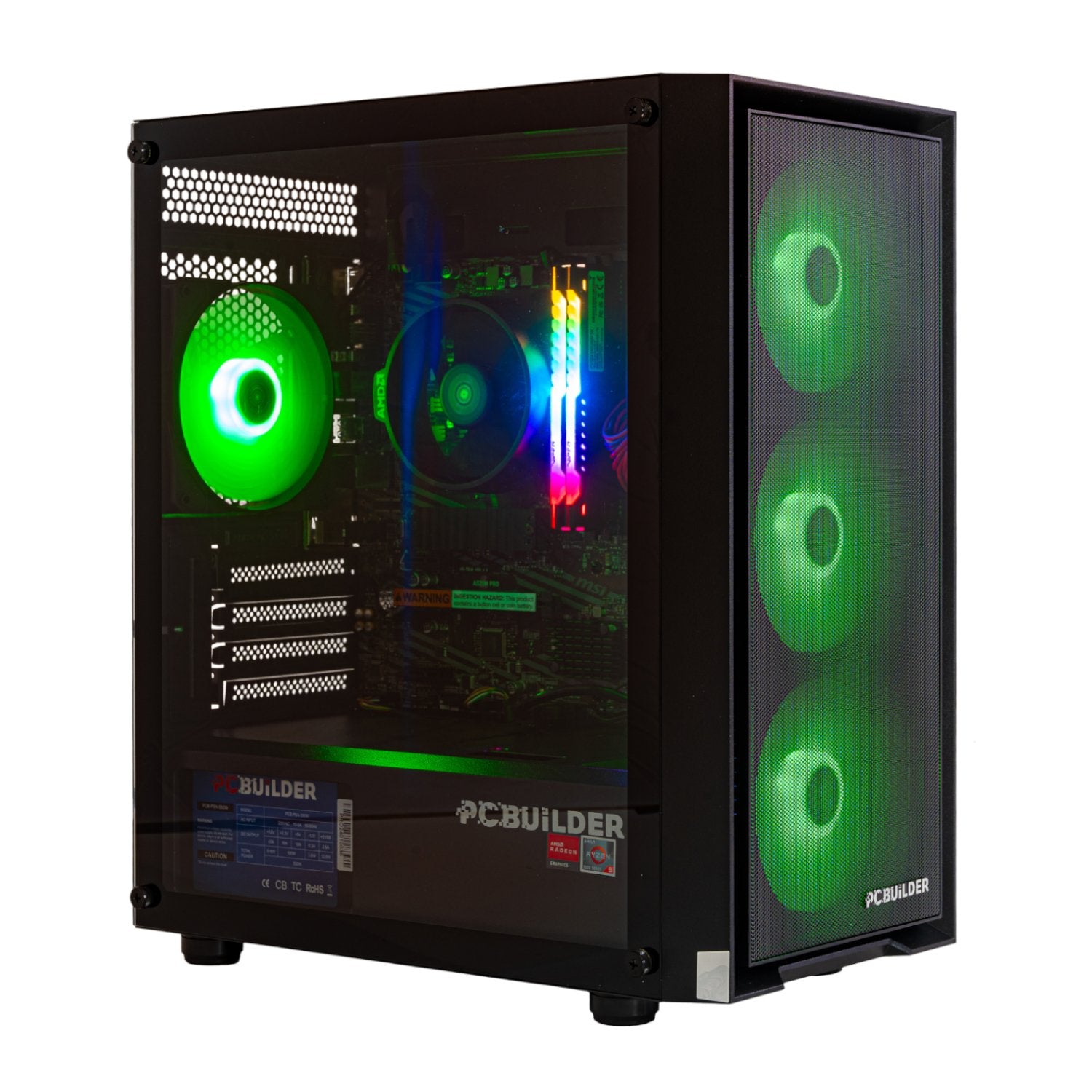 PCBuilder Ryzen 5 5600GT DEFENDER Windows 11 Gaming PC + Monitor Bundle-14