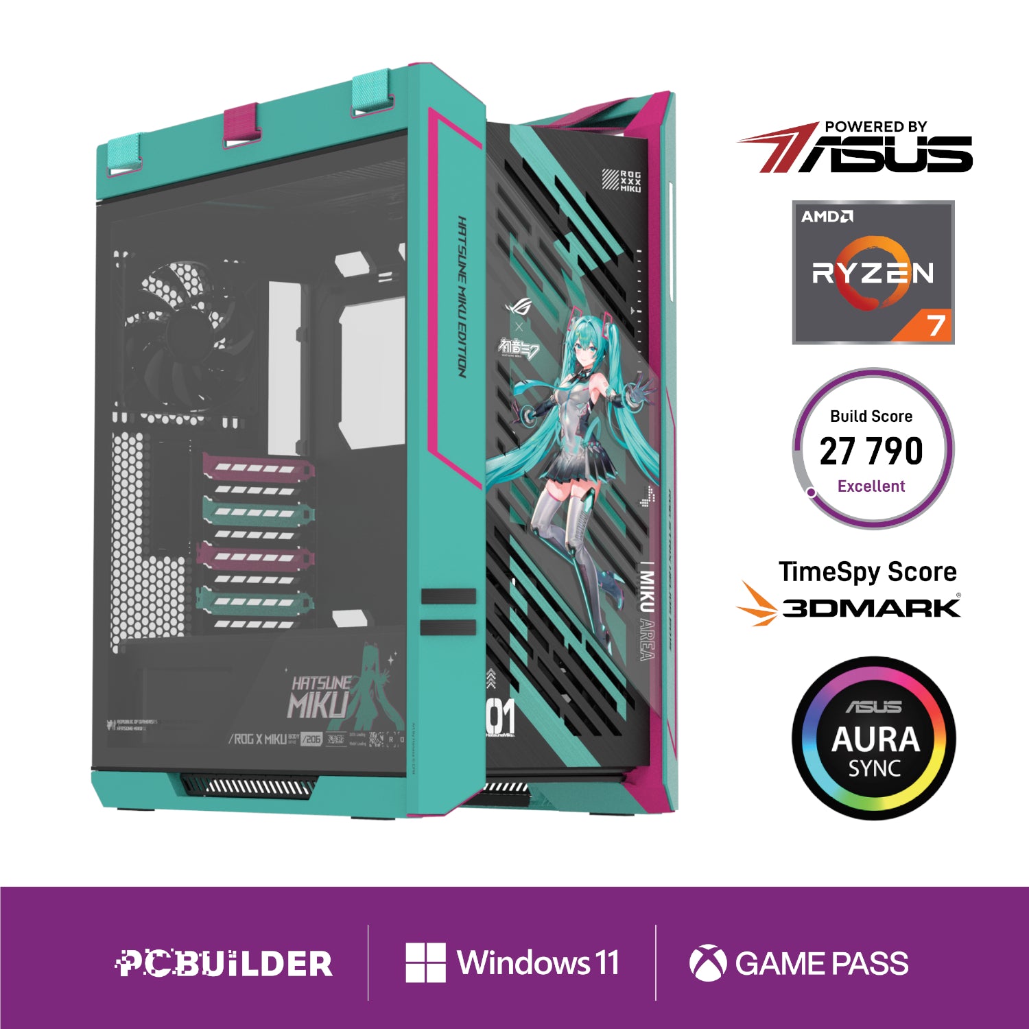 PCBuilder Ryzen 7 9800X3D ASUS X MIKU Windows 11 Gaming PC-0