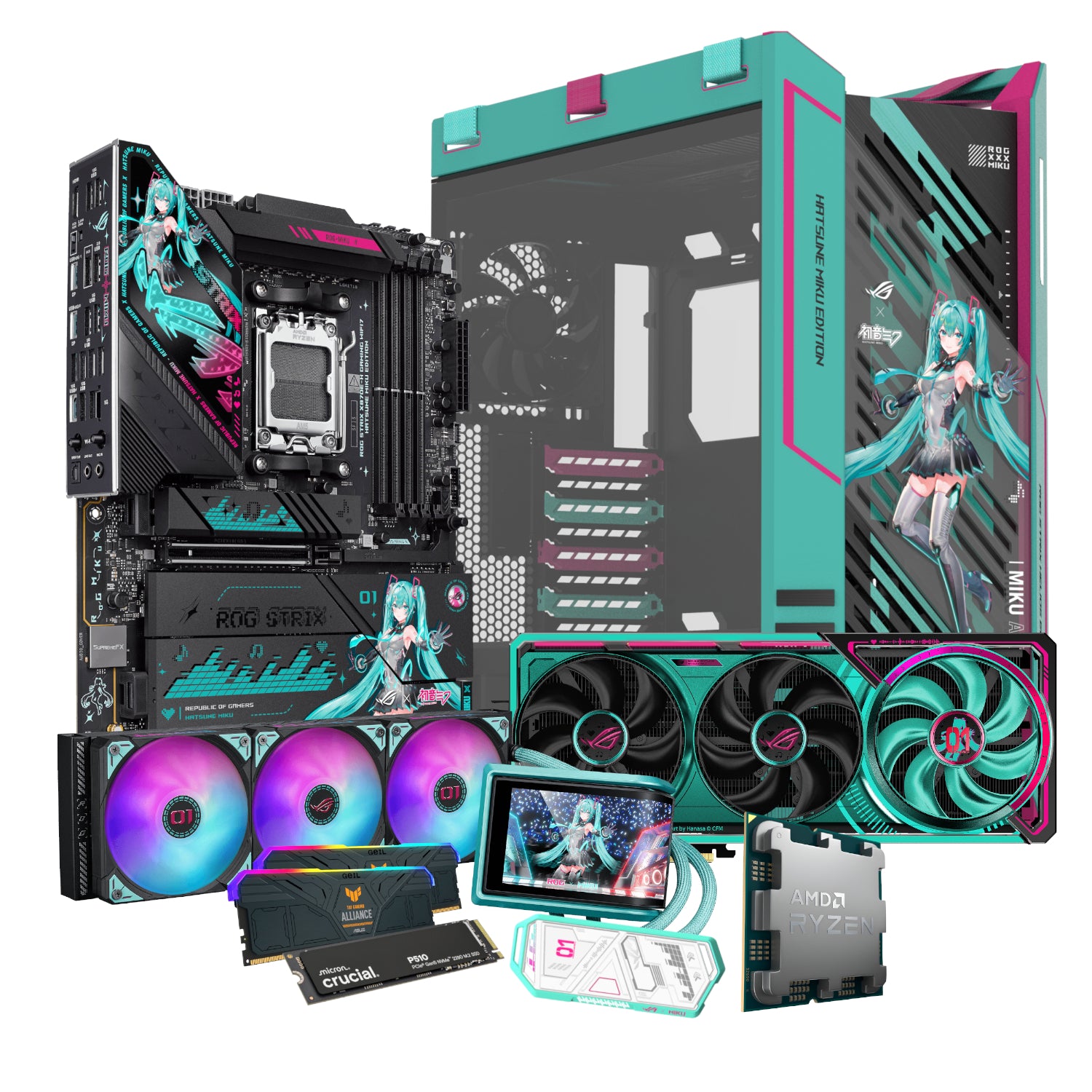 PCBuilder Ryzen 7 9800X3D ASUS X MIKU Windows 11 Gaming PC-19