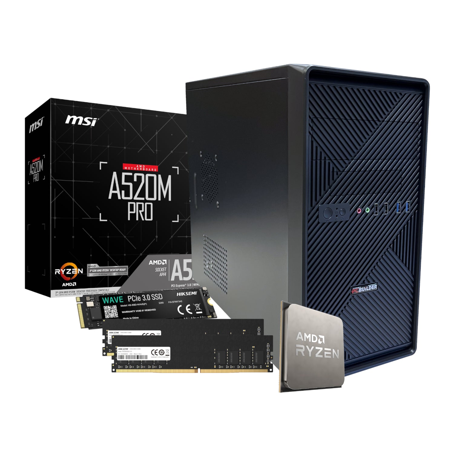 PCBuilder AMD Ryzen 3 3200G HOME MASTER Windows 11 Desktop PC-0