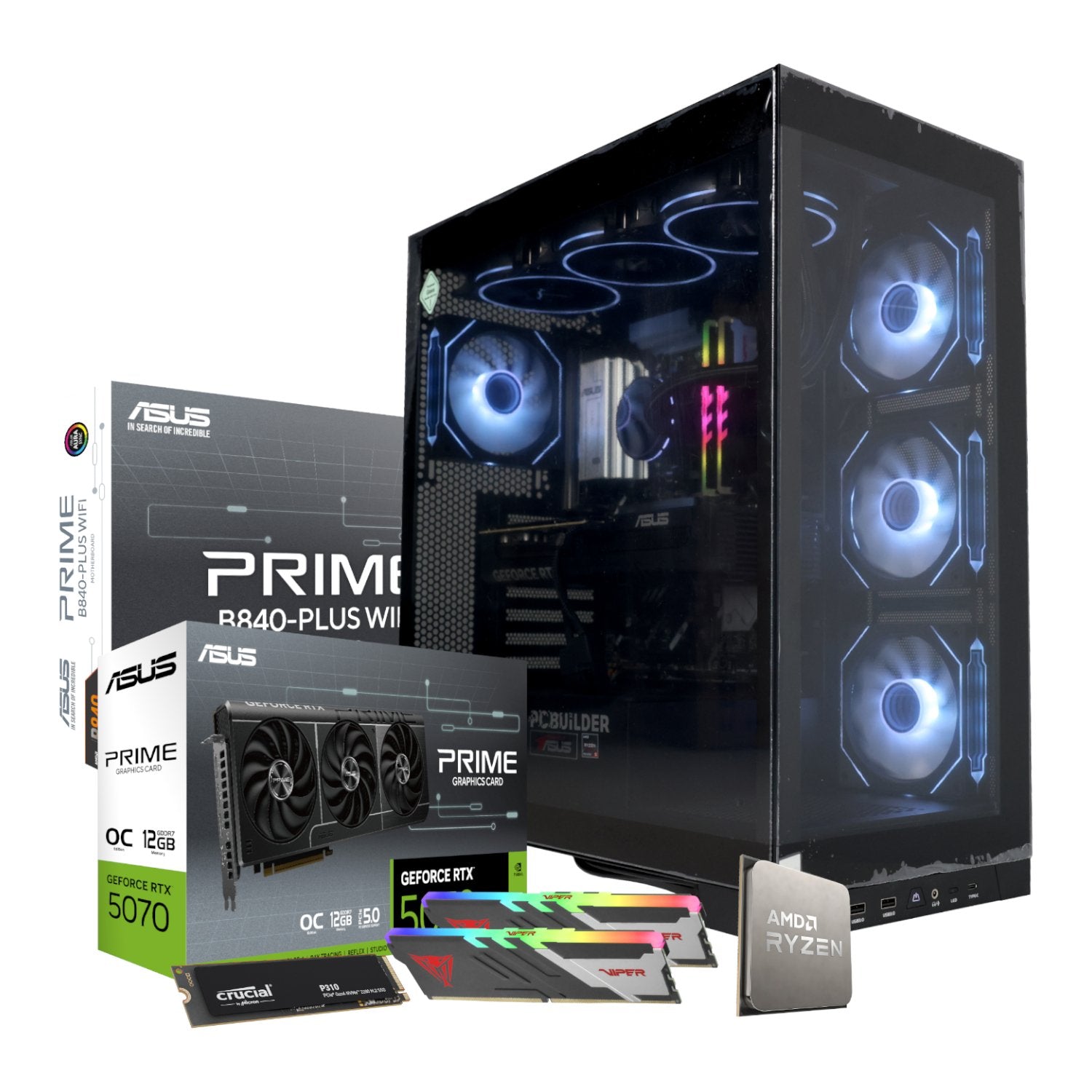 PCBuilder Ryzen 5 7600 MAVERICK Windows 11 Gaming PC-1