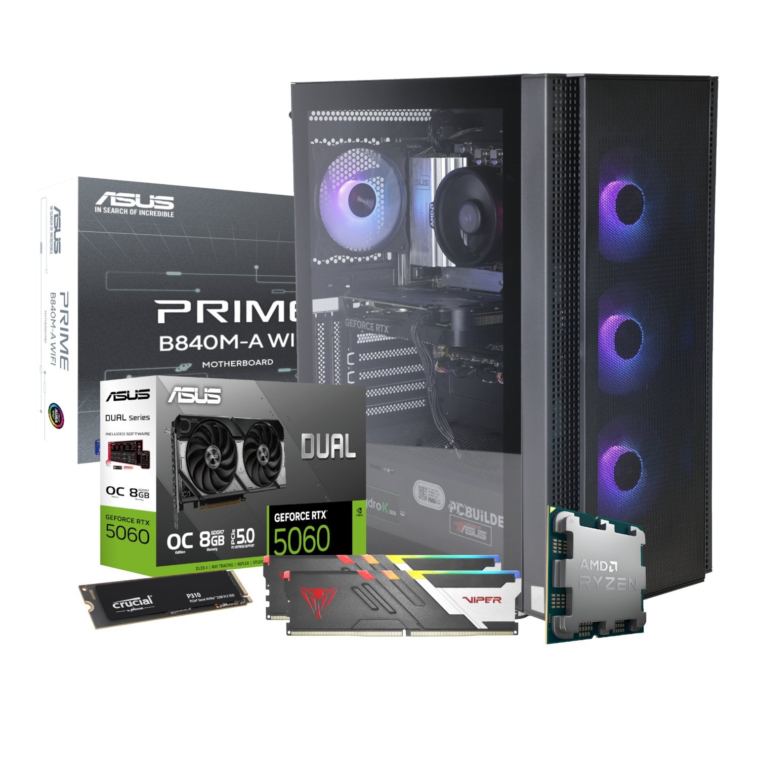 PCBuilder Ryzen 5 8400F OBLIVION Windows 11 Gaming PC-1