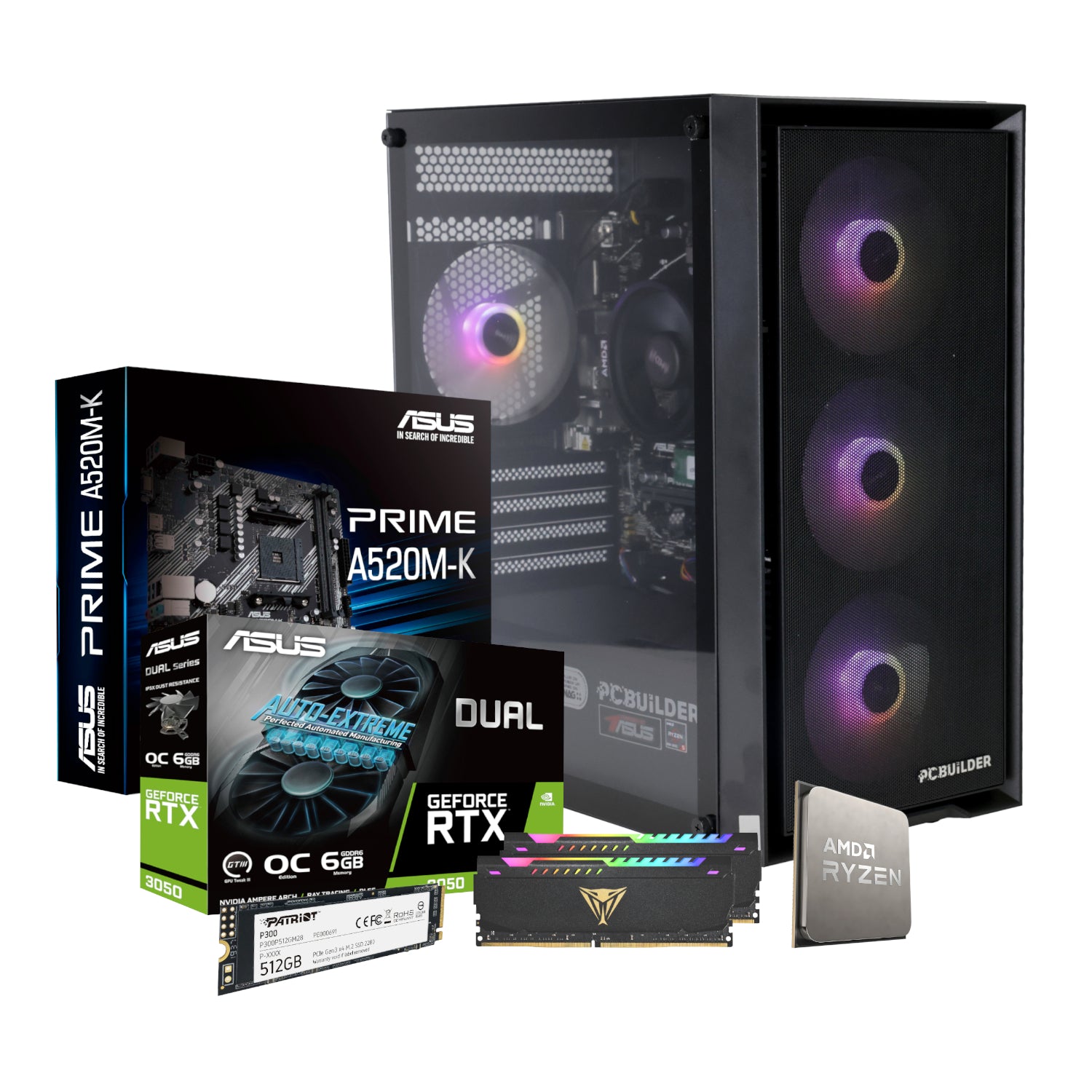 PCBuilder Ryzen 5 5500 STALKER Windows 11 Gaming PC-1