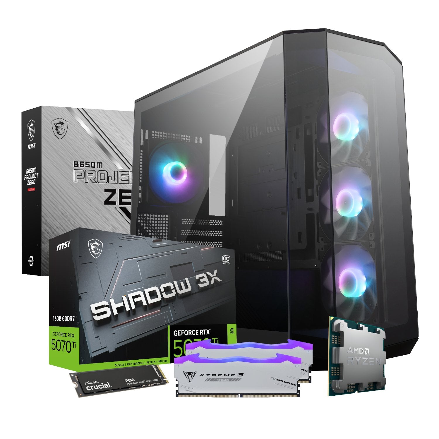 PCBuilder Ryzen 7 9800X3D VALKYRIE Windows 11 Gaming PC-0