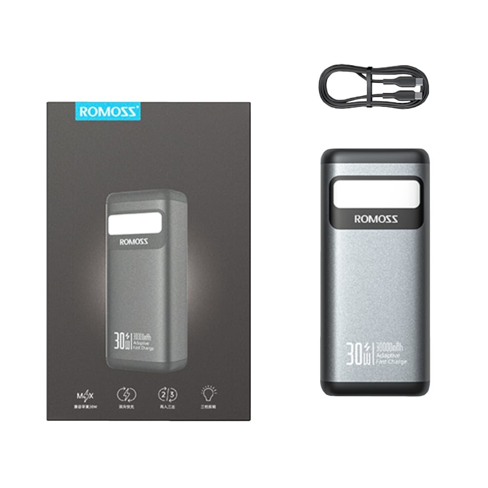 Romoss PMT30 30000mAh 30W Fast Charge Power Bank – Black-6