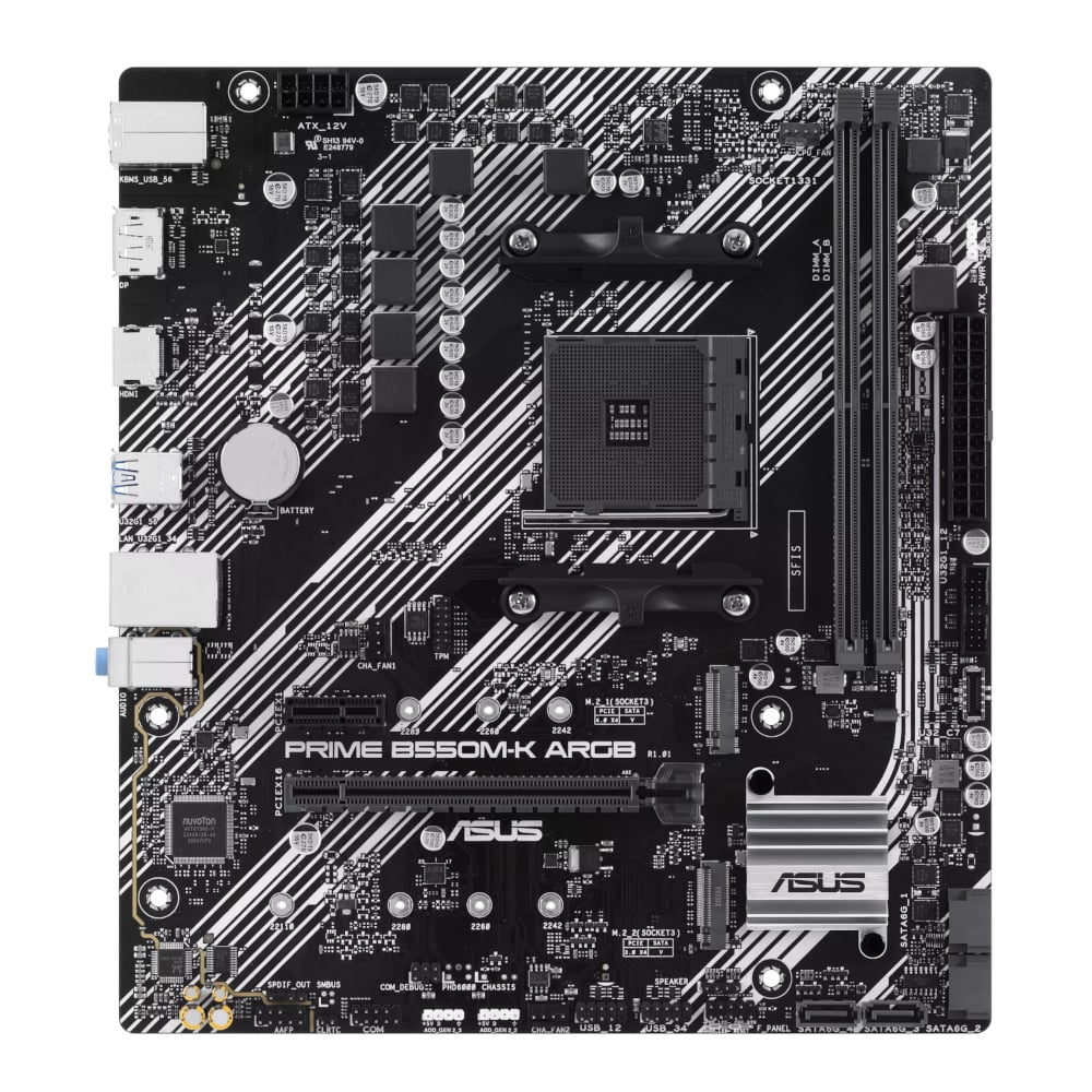 Asus PRIME B550M-K ARGB AM4 M-ATX Motherboard-1