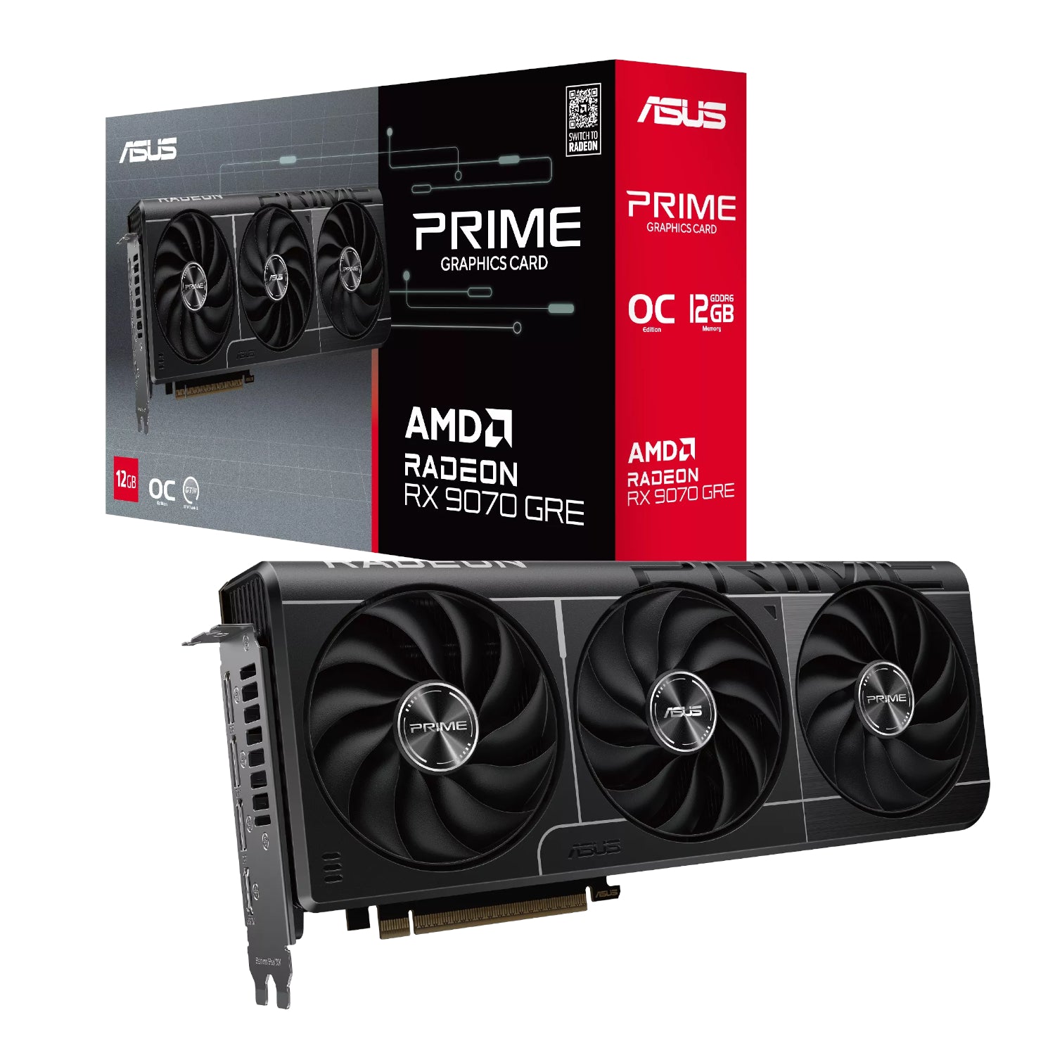 ASUS Prime Radeon RX 9070 GRE EVO OC Edition 12GB GDDR6 Graphics Card-0
