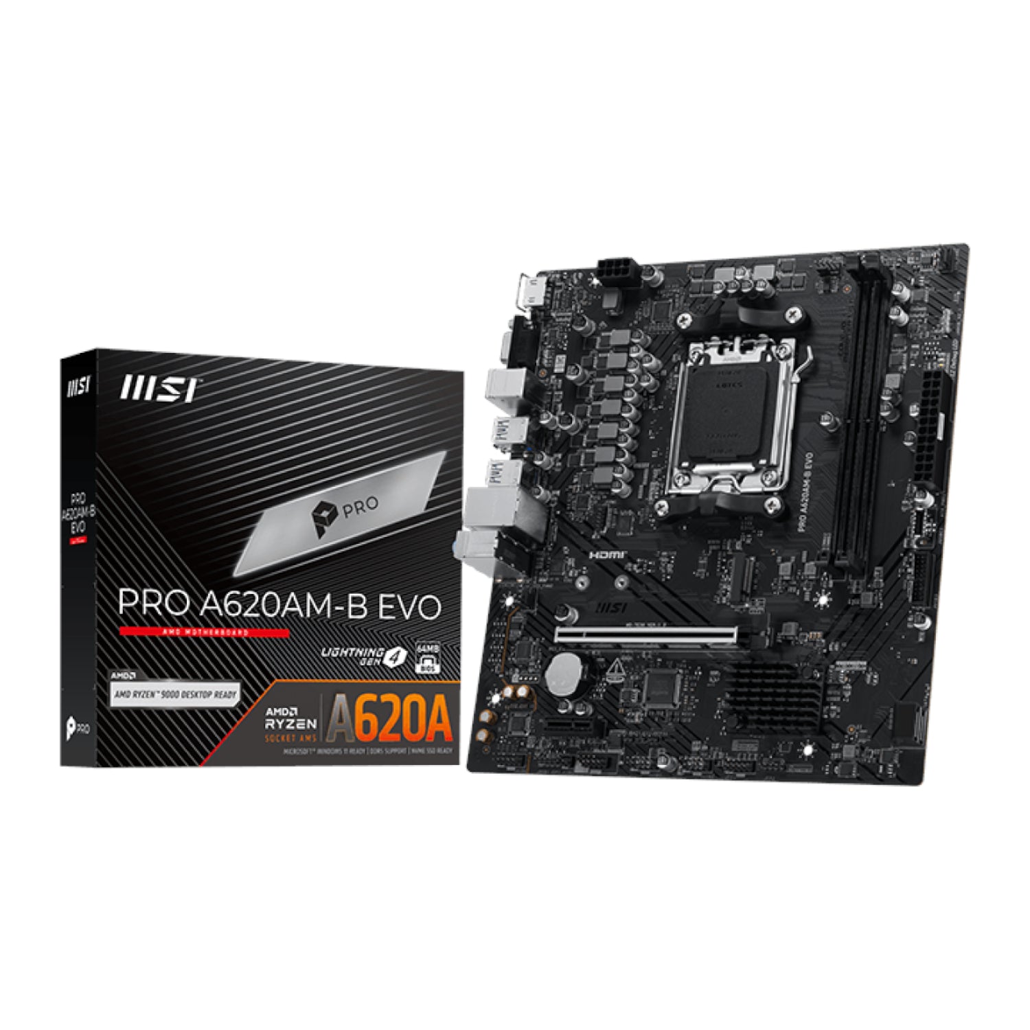 MSI PRO A620AM-B EVO AM5 M-ATX Motherboard-0