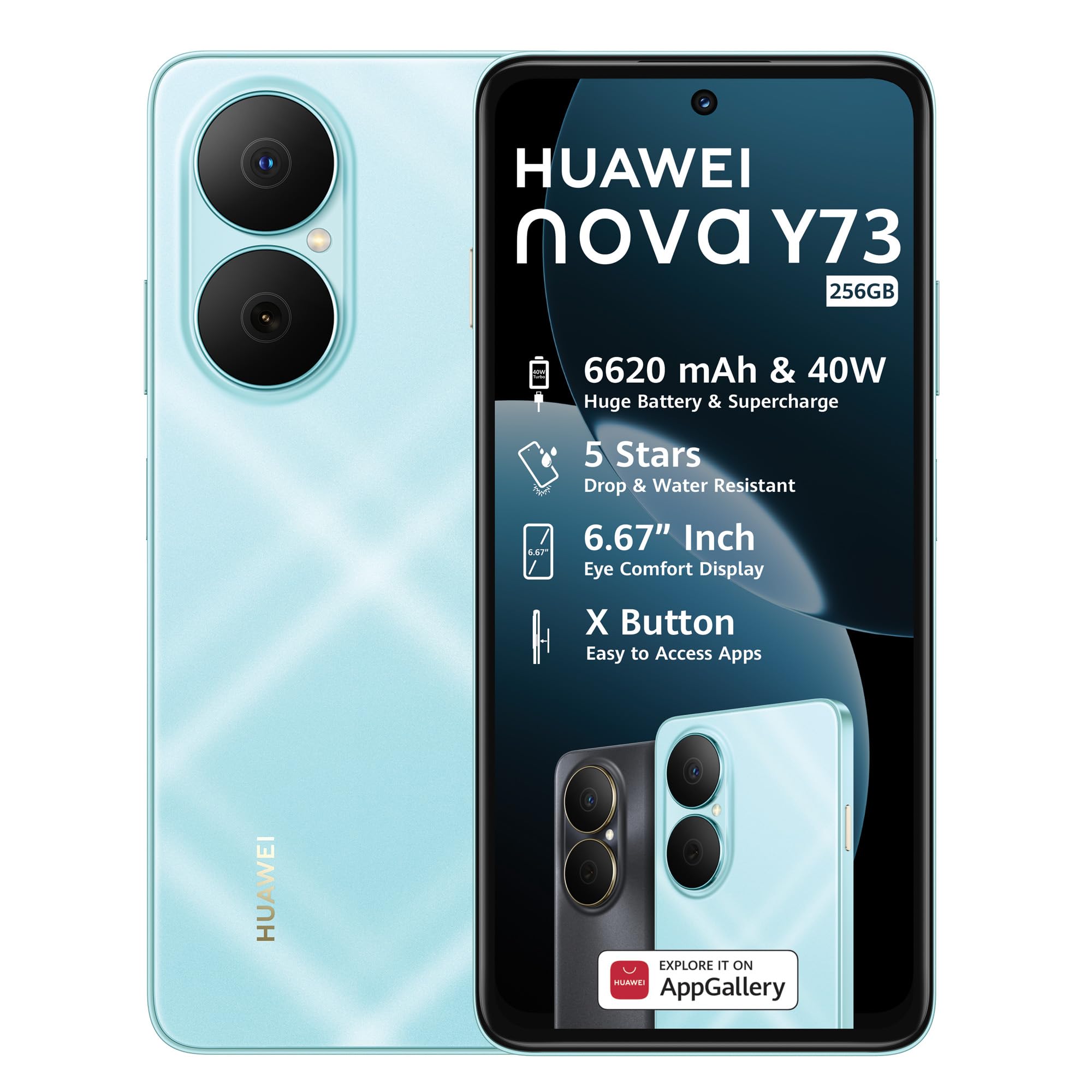 Dual SIM / HMS EMUI 12.0 / 6.67' HD+ /1604x720 /8GB+128GB /8MP Front Camera/ 50MP+2MP+2M Rear Camera / 6620mAh Battery-0