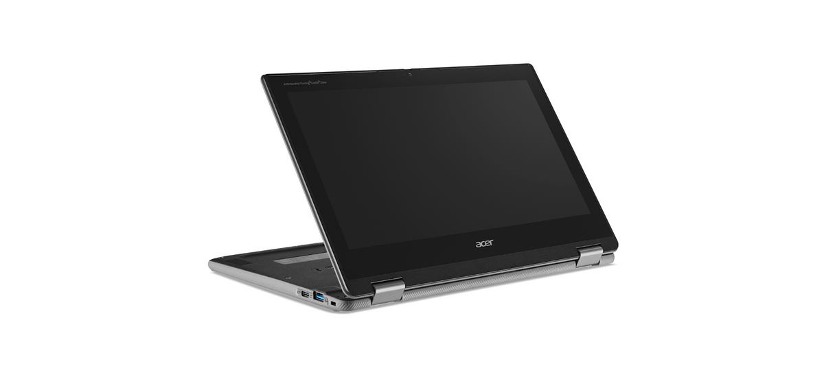Acer Chromebook Spin 311 Acer 11.6" HD IPS touch MediaTek Kompanio 540 4 GB LPDDR5X eMMC 32GB WIFI6E+BT WIFI 6E 2x2 AX+BT FHD Camera + 5M Camera Non-Garageble Active Stylus 45Wh Li-ion battery 65W TypeC adapter Chrome OS 3 Years Carry in (R725T--0