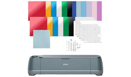 2011290 - Cricut Maker 4 Essentials Kit  Includes: Cricut Maker 4: Scraper  Spatula  Scoring Stylus  Weeder  Mini Weeder/ 2 x Fine-point Pens/ Premium Fine-point Blade + Housing/ Smart Vinyl 6 Sheets (12x13")/ Smart Iron On 6 Sheets (12x13")/ 6 -0