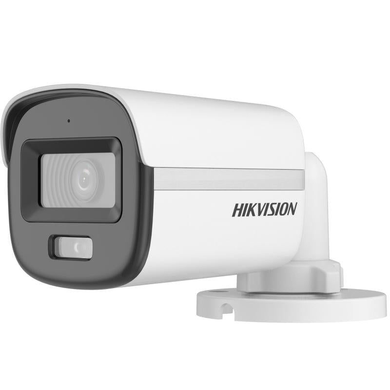 Hikvision 2 MP Analogue  Smart Hybrid Light with ColorVu Fixed Mini Bullet Camera  2.8mm  20m IR  20m WL  Built-in Mic-0